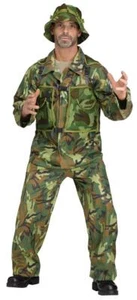 Mens Special Forces Army Camo Uniform Halloween Costume ONE SIZE fits Most NWT - Picture 1 of 1