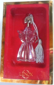 Lenox Twirly Heavenly Host Angel Christmas Ornament Full Lead Crystal 4.1/4" - Picture 1 of 3