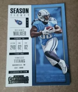 Tarjeta de fútbol americano Panini Contenders 2017 #24 de Delanie Walker - Tennessee Titans - Imagen 1 de 2