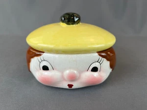 Años 50 Napco RELISH condimento JAR cerámica antropomórfica, Japón - Imagen 1 de 11