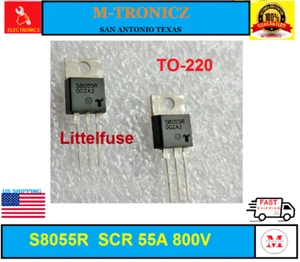 2 PIECES Littelfuse S8055R S8055RT S8055RH S8055 SCR 55A 800V -M-TRONICZ- - Picture 1 of 2