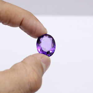 16.0 Ct Certified Natural Beautiful Oval Purple Amethyst Loose Gemstones S-860