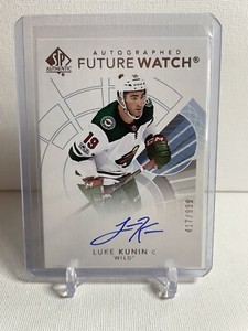 2017-18 SP AUTHENTIC #152 FUTURE WATCH ROOKIE AUTO /999 LUKE KUNIN