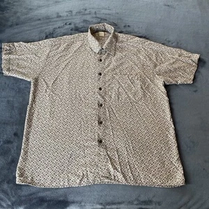 Natural Issue Men’s Short Sleeve Button Up Multicolor Collar Shirt Large - Picture 1 of 9