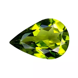 3.310CTS GREEN NATRAL PERIDOT PEAR CUT LOOSE GEMSTONES SEE VIDEO - Picture 1 of 3