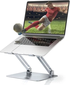 EPN Laptop Stand Ergonomic Aluminum Alloy Portable Adjustable Height Silver - Bild 1 von 14