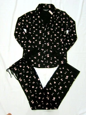 Victoria Secret SLEEPOVER LIGHTWEIGHT Supersoft Modal SHIRT PANT PAJAMAS SET L - Image 1 of 4