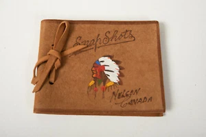 Album fotografico istantanee copertina in pelle (B6B) (JSF6) Nelson Canada nativi indiani - Foto 1 di 7