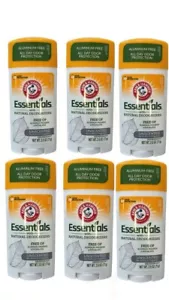 6 Pack - Arm & Hammer ESSENTIALS Natural Deodorant Unscented 2.50 oz Each - Picture 1 of 5