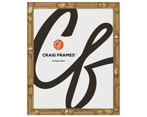 Craig Frames Vintage Bamboo, 0.625 Inch Wide, Champagne Gold Picture Frame - Picture 1 of 9