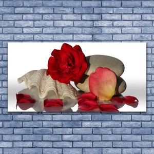 Canvas print Wall art on 140x70 Image Picture Rose Conch Stones Art - Picture 1 of 6
