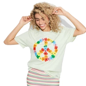 T-shirt Pride Adult The PHLUID Project manica corta segno di pace verde XL - Foto 1 di 4