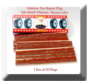 1 Box of 30 Trucks Seals Tire Repair Plugs Self VulCanIzing Tubeless 8" x 1/4" - Picture 1 of 1