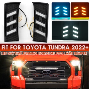 LED DRL Turn Signal Daytime Running Driving Fog lights For Toyota Tundra 22-24 ' - Picture 1 of 11