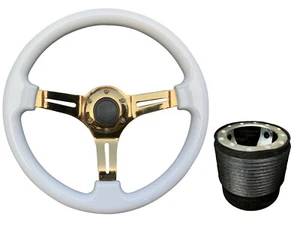 Volante TS oro blanco + kit Boss para KIA ORGULLOS 026 - Imagen 1 de 7