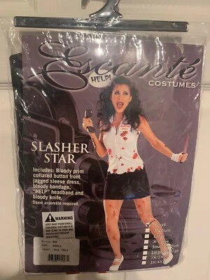 Novo Fantasia Escante Slasher Star Adulto Tamanho P 90-120 LB Vestido Bandage Bandaid Knf - Imagem 1 de 4