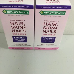 2 Pack - Nature's Bounty Advanced Hair Skin & Nails 30 Softgels 04/26 - Picture 1 of 5