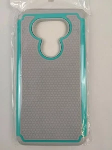 LG G5 Case combo Turqoise/Gray Shockproof hard Cover + Screen Protector bumper - Picture 1 of 3