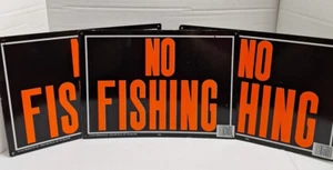 3 - Letrero de aluminio "SIN PESCA" Hy-Co Walton Hills Ohio 14" × 10" de alta visibilidad - Imagen 1 de 6