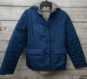 Zella Mantel Damen XL Kapuze Wende Puffer silber/blau NEU - Bild 1 von 8