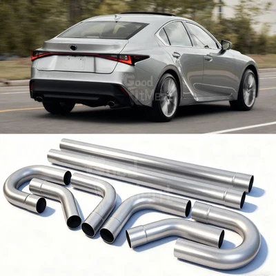 8Pcs 2.5" DIY Car Exhaust Tubing Mandrel Bend U Pipe Kit For Lexus IS300 IS350 Foto 1 de 4