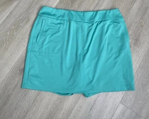 Chico's Zenergy Golf Size 2 (L) Kyle Spring Green UPF Pull On Skort * Flawed * - Picture 1 of 11