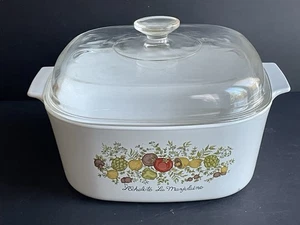 Corning Ware A-5-B 5 cuartos L'Echalote La Marjolaine Spice Of Life Pyrex tapa alta - Imagen 1 de 4