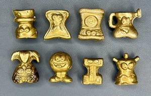 Lote de 8 Figuras GoGo’s Crazy Bones 1996 Metales Dorados - Serie Things De Colección - Imagen 1 de 1