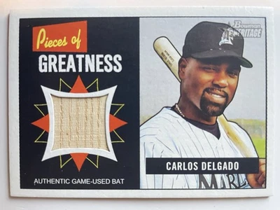 2005 Bowman Heritage - Pieces of Greatness Carlos Delgado #PG-CD (MEM) - Image 1 of 3