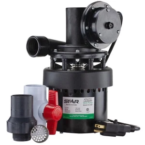 Star STL001 Utility Sink Pump, 1/3 HP, 115V, Automatic, Heavy-Duty Thermoplastic - Picture 1 of 1