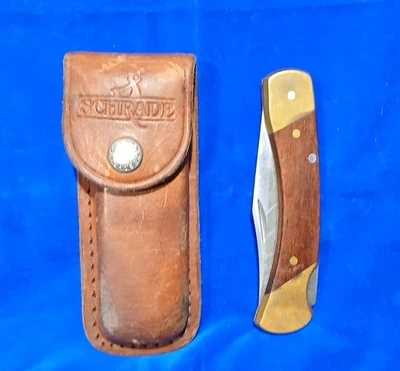 Navaja de bolsillo Schrade+ U.S.A. Tío Henry LB7 de colección con funda Foto 1 de 4