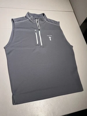 Footjoy Vest Men's Medium Gray Wind Shirt Golf Performance Foot Joy Sweater Poly - Image 1 of 4