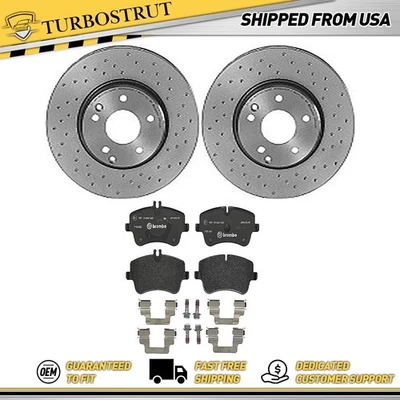 Kit de pastillas de rotores de freno delanteros Brembo para Mercedes-Benz C240 2003-2005 Foto 1 de 4