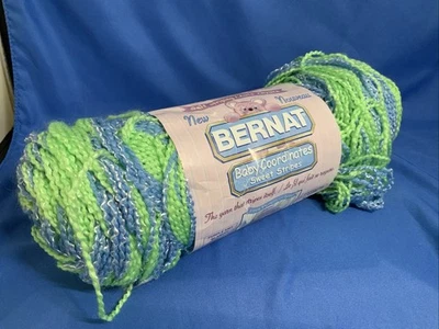 Пряжа Bernat Baby Coordinates сладкие полоски, 5,25 унции, «SPLASH Stripes» синяя/зеленая - Изображение 1 из 3