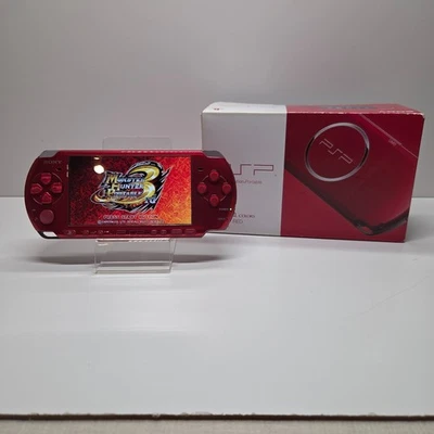 Sony PSP-3000 Console Radiant Red Handheld System Complete in box Near Mint 721 - Image 1 of 4