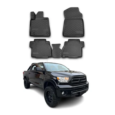 OMAC Floor Mats Liner for Toyota Tundra Double Cab/CrewMax 2007-2013 All-Weather - Image 1 of 4