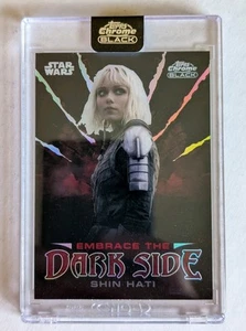 Topps Star Wars Cromo Negro 2024 ED-5 Shin Hati Abrazar El Lado Oscuro Inserto - Imagen 1 de 2