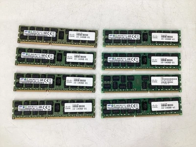 8 LOT Cisco UCS-MR-1X162RZ-A 15-14068-01 16GB 2Rx4 PC3-14900R DDR3 Server Memory - Image 1 of 2