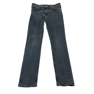 Nudie Mens Jeans Slim Skinny 32 32 Dark Wash Blue Fade Stretch Lean Dean - Picture 1 of 11