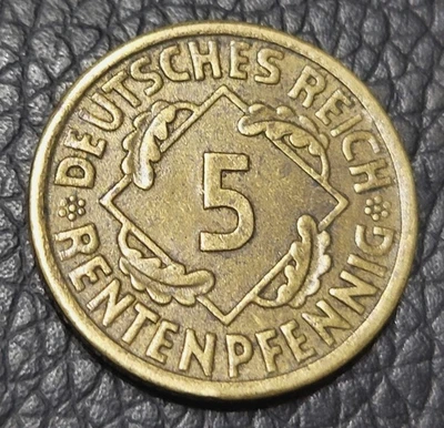 1924 Germany 5 Rentenpfennig Coin - Image 1 of 2