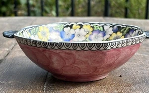 MALING EXQUISITE 1930’s SUGAR BOWL 6451 FEATURING GARLAND BLACK PRINT ROSE - Picture 1 of 7