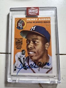 Hank Aaron RC 2023 Topps Archives Signature Series Autograph Auto  1/1 Braves