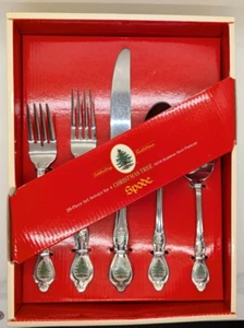 Spode Christmas Tree 18/10 By Wallace Flatware 20 Piece Set W5023200 - Picture 1 of 9
