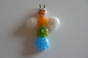 Crucifix Pendant Original Murano Glass Jewelry Unique Handmade New - Picture 1 of 9