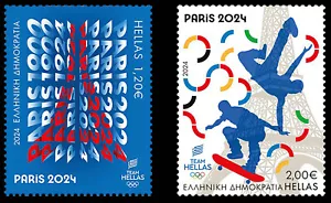 Grecia 2024 Giochi Olimpici di Parigi set completo MNH - Foto 1 di 1