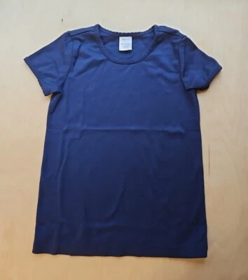 NWT HANNA ANDERSSON NAVY BLUE SHORT SLEEVE PIMA POWER TEE TOP SHIRT 130 8 - Image 1 of 4