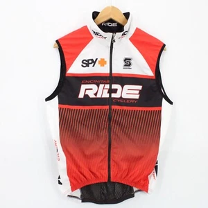 Squadra Cycling Jersey Mens Multicolor Half Zip Sleeveless Sponsors Logos L - Picture 1 of 9