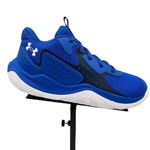 Under Armour Youth Boy's Basketball Sneakers Size 3Y Blue Lace Up Low Top Shoes - Picture 1 of 12