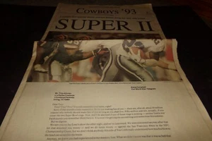 De colección Fort Worth Star Telegram Dallas Cowboys Super Bowl 28 vs Buffalo Bills - Imagen 1 de 12