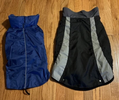 Combo de chaqueta y abrigo de 2 piezas para perro canino talla XL azul negro y gris Foto 1 de 4